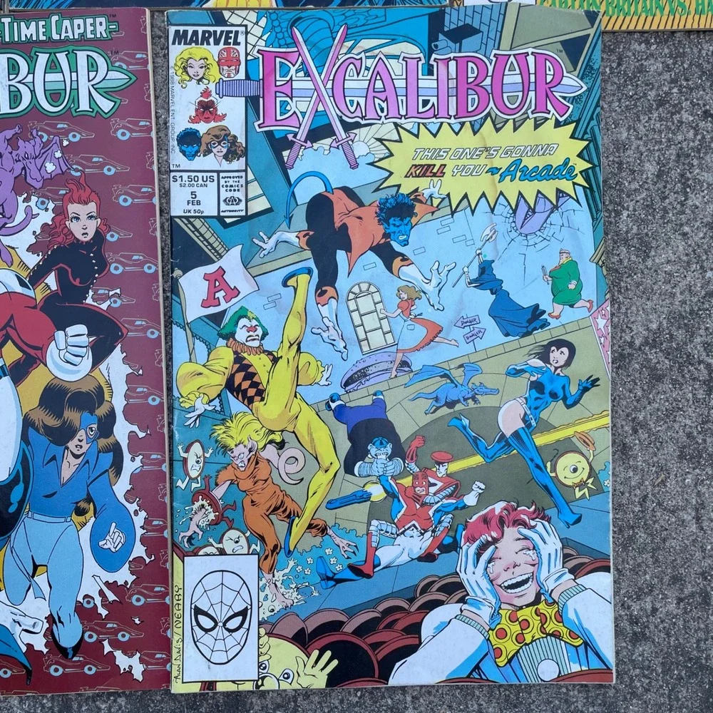 Excalibur Marvel‎ Comics Lot Of 5 Vintage Collectors Books